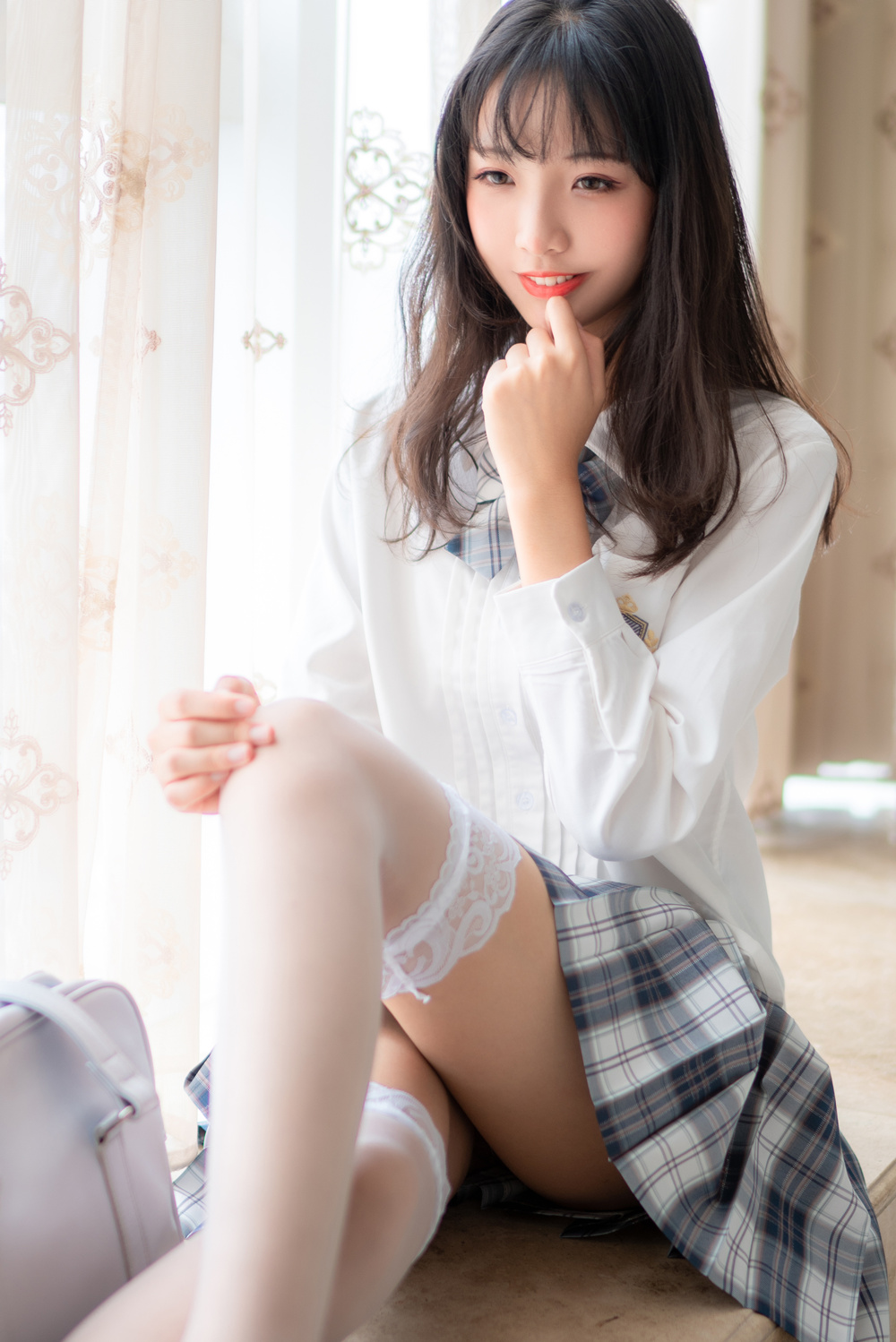 小紫酱 VOL.021 JK格子裙-微密秀-微密圈秀人铁粉空间抖音网红圈主资源